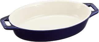 Staub 40508-598 Oval Dish Grand Blue 6.7 inches (17 cm), Ceramic Gratin Dish, Oven and Microwave Safe 【Japan Official Sales Item】