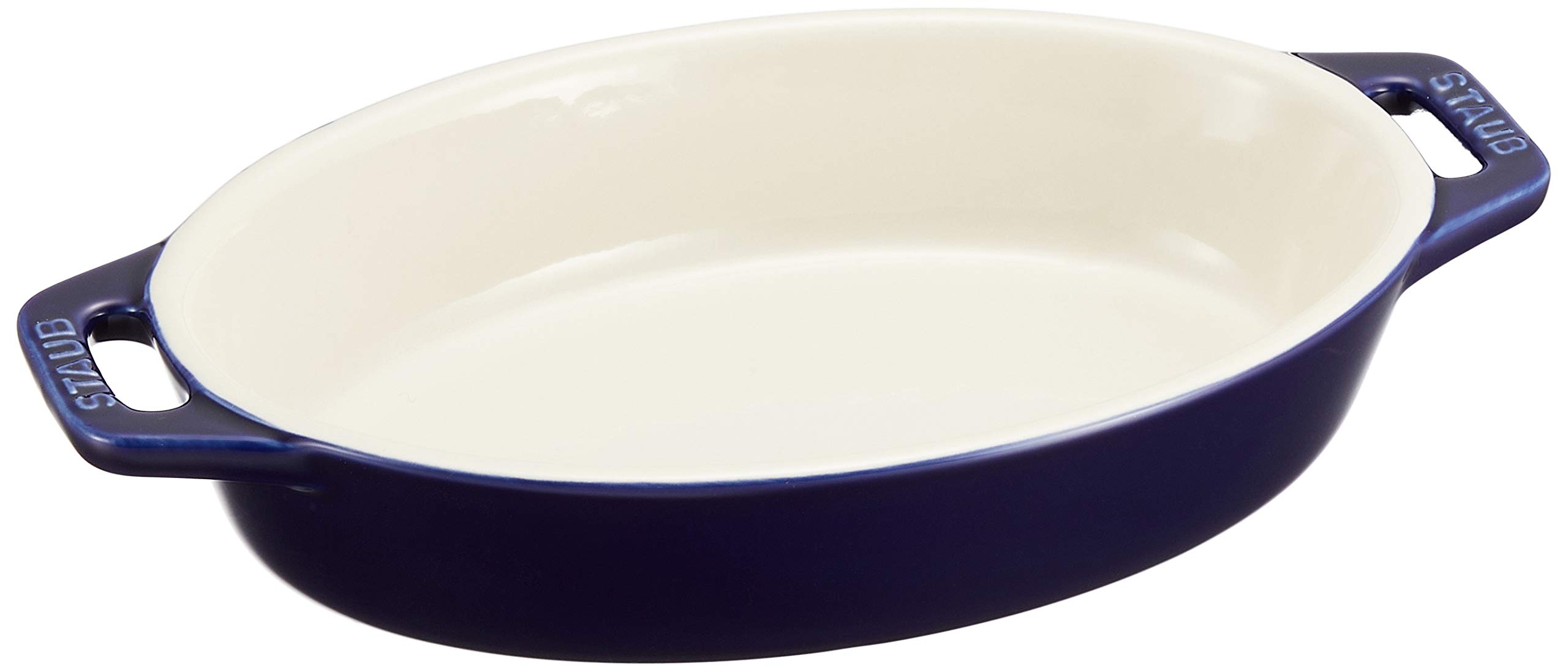 Staub 40508-598 Oval Dish Grand Blue 6.7 inches (17 cm), Ceramic Gratin Dish, Ov