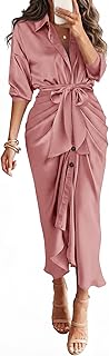 BTFBM Button Dwon Fall Dresses for Women 2026
