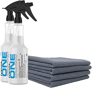 MAXL MAXLONE™ Car Spray with Triphene® All Purpose Waterless Detailer 2 Kit | Quick Spray & Wipe, Clean, Shine, Protect Paint, Glass, Wheels, and Trim Without Pre-Washing (2x20oz + 4 Micro Fiber Cloths)