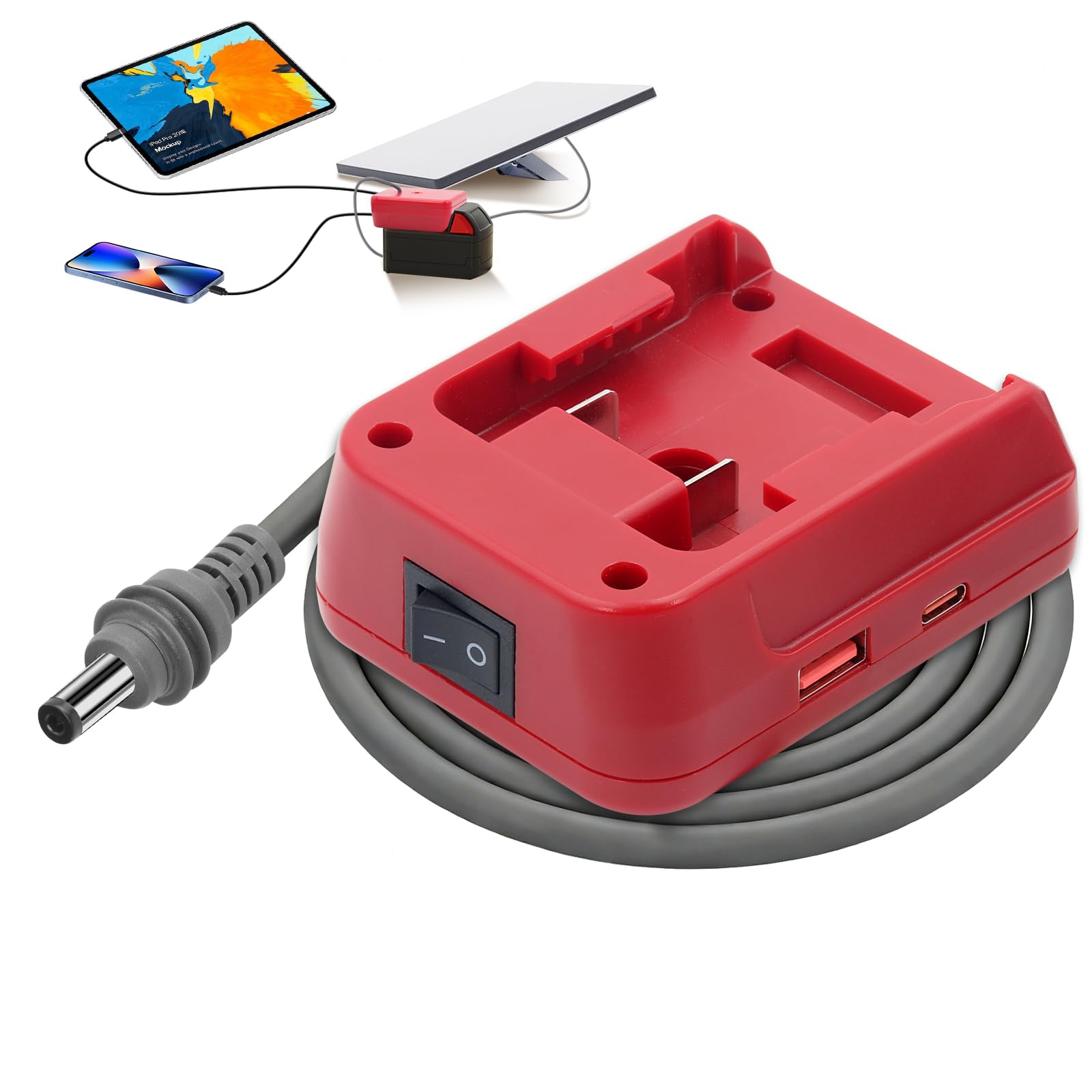 QKJCE Starlink Mini Battery Adapter Compatible with Milwaukee M18, [Low Voltage 