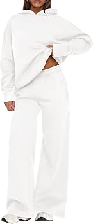 PRETTYGARDEN Women Jumpsuit 2 Piece Set 2025 Casual Winter Hooded Long Sleeve Loose Sweatpants Wide Leg Jumpsuit Autumn Jumpsuit