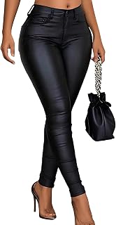 Leather Pants for Women High Waist Skinny Thermal Lined Casual Sexy Legging