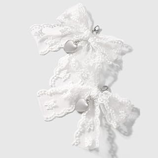 Shoe Charms with Bow for Crocs, Adjustable Funny Decorative Shoe Charms Silver Accessories