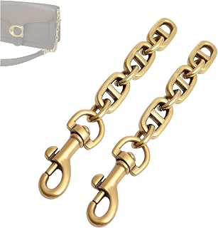 Purse Strap Extender 2Pcs 4.7 Inch Bag Extender Chain for Shoulder Bag Metal Chain Strap Extender Replacement Bag Extender Accessory (2 Pieces Vintage Gold)