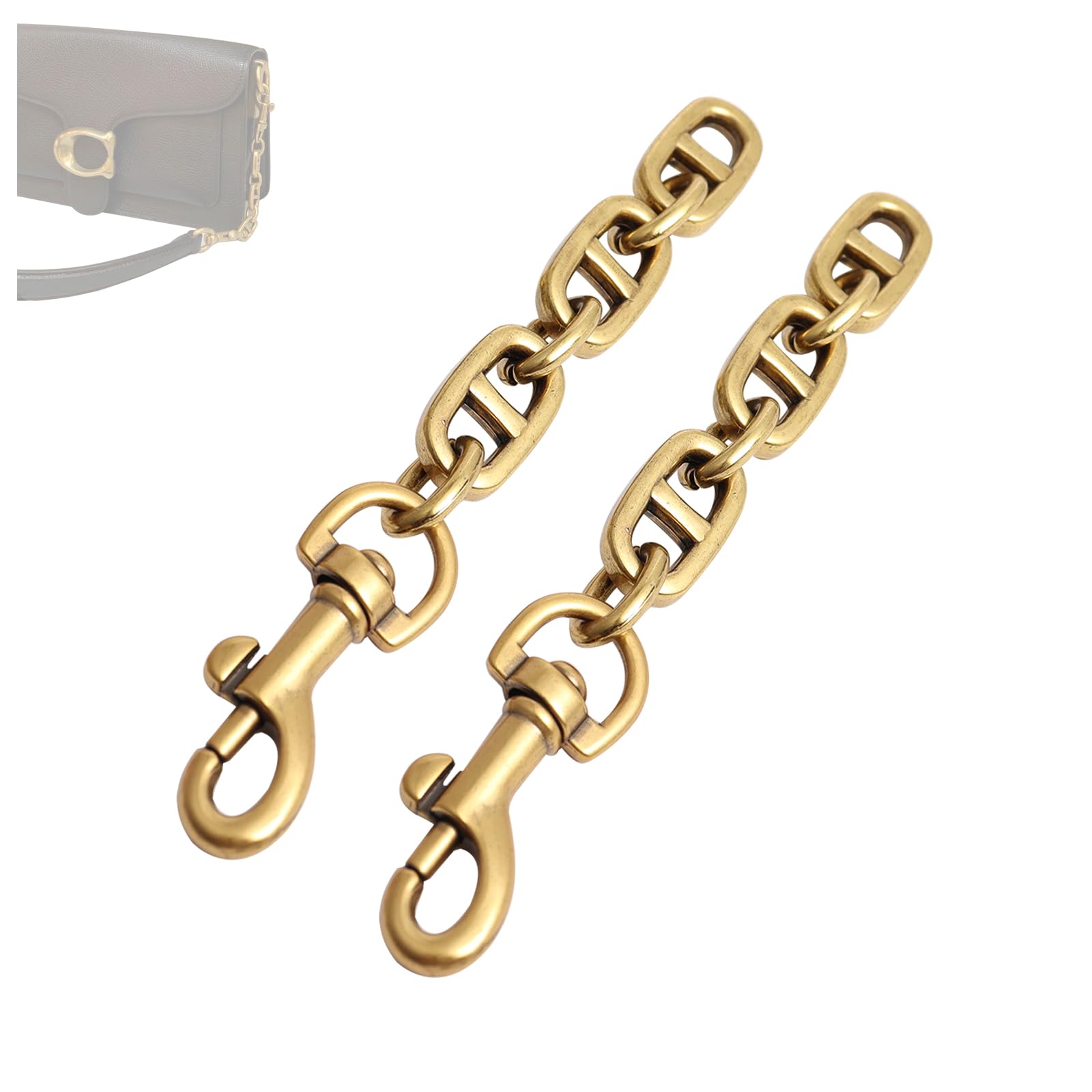 Purse Strap Extender 2Pcs 4.7 Inch Bag Extender Chain for Shoulder Bag Metal Cha