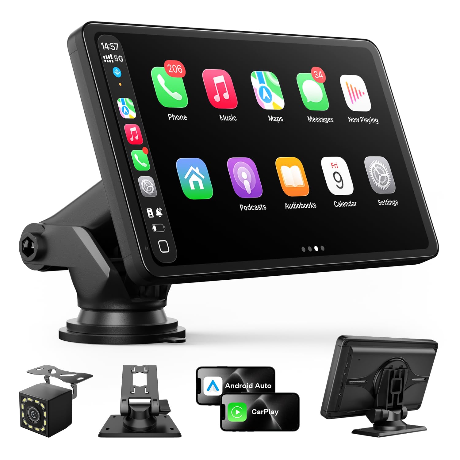 Carplay Screen for Car, 7" Wireless Apple Carplay & Android Auto | Car play with