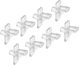 Prime-Line 1/4", Clear Plastic, Shelf Support Peg (8 Pack) | Furniture Hardware, Shelf Hardware, Mill, Wall, 1/4 in Dia Pin Wall-Mount, Cabinet Shelves, Shelf Supports