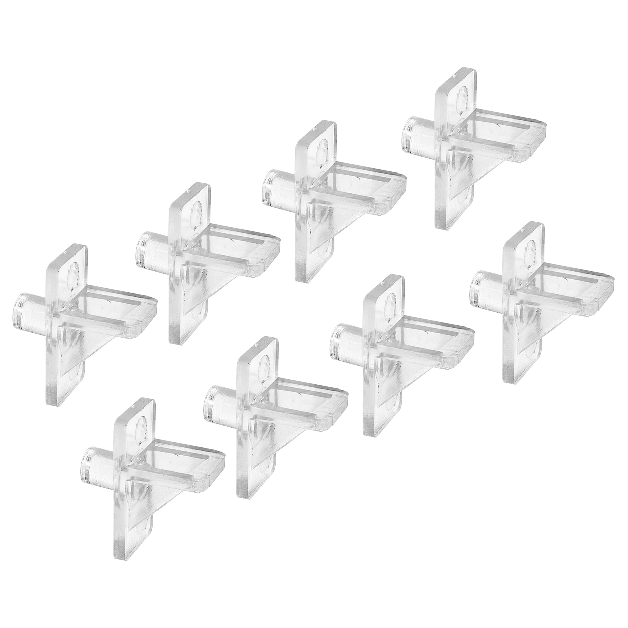 Prime-Line 1/4", Clear Plastic, Shelf Support Peg (8 Pack) | Furniture Hardware,