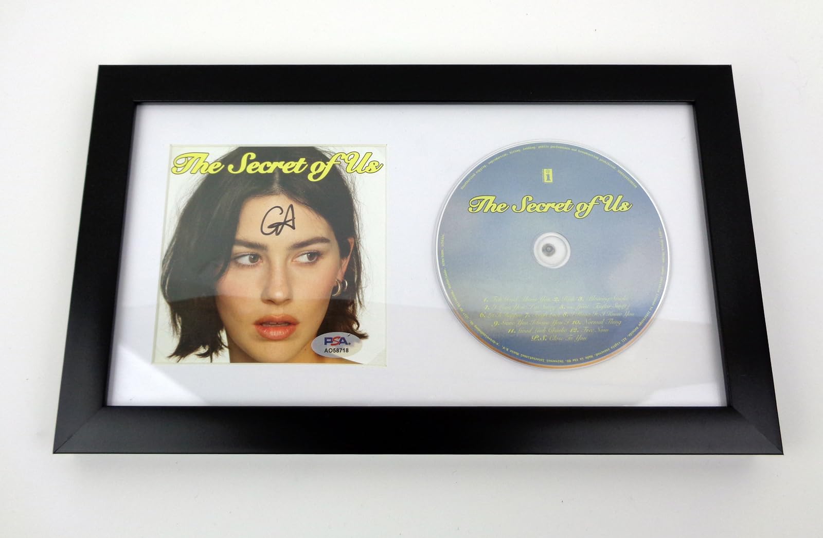 The Secret of Us CD Signed Autographed By Gracie GA Abrams Framed PSA COA A | PS