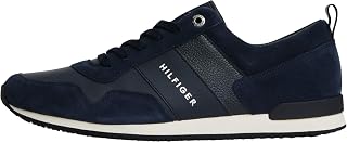Tommy Hilfiger Men’s Iconic Leather Suede Mix Runner Trainers