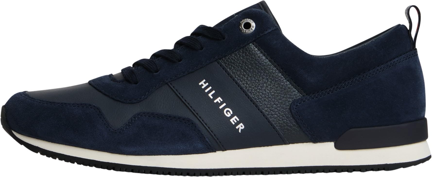 Tommy Hilfiger Men’s Iconic Leather Suede Mix Runner Trainers