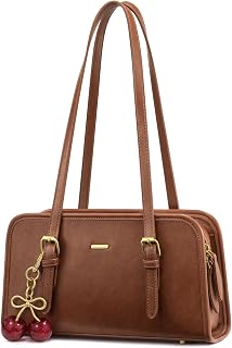 LOVEVOOK Swing Zip Shoulder Bag, Small Purses for Women Trendy Handbags, Mini Vintage Hobo Clutch Leather Tote