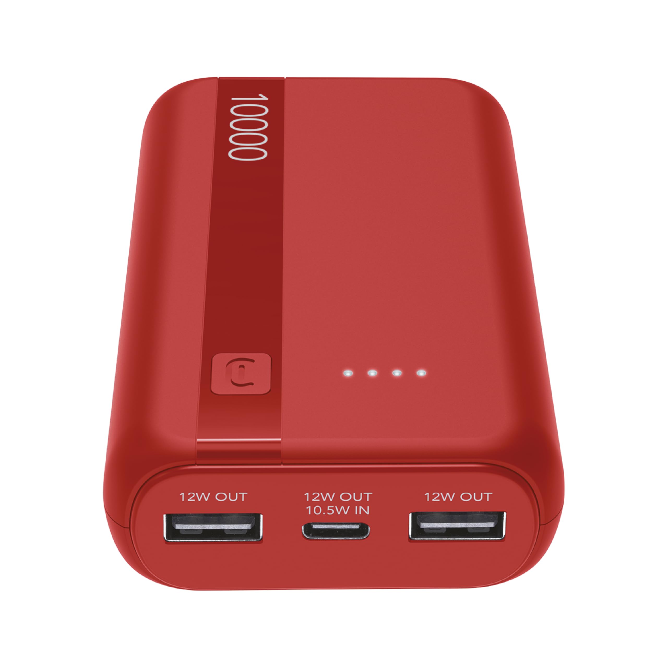 Cellularline 10000 mAh Power Bank with USB-C In/Out + 2 USB-A Ports – Multiple C