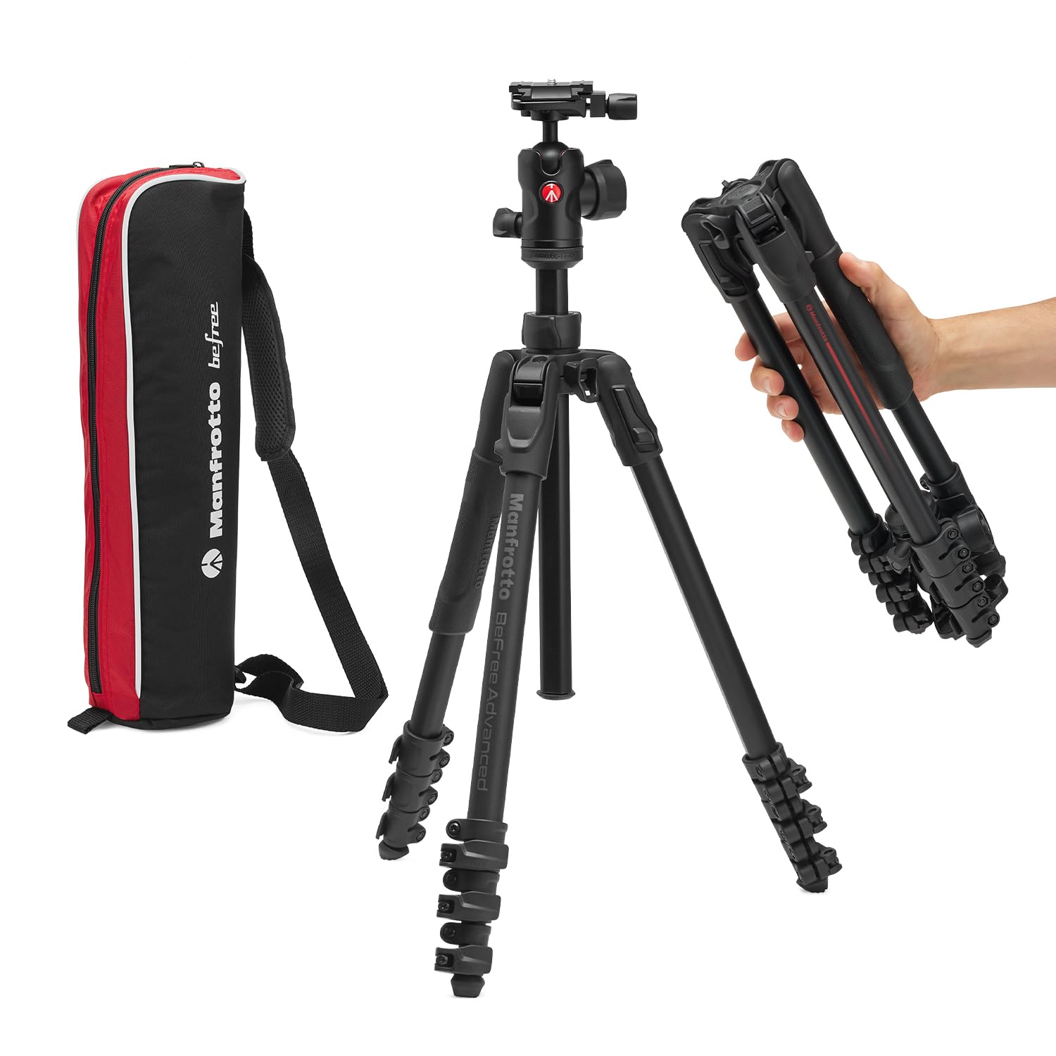 Manfrotto Befree Advanced AS, Camera Tripod, Lever Lock, Compatible with Arca-Sw