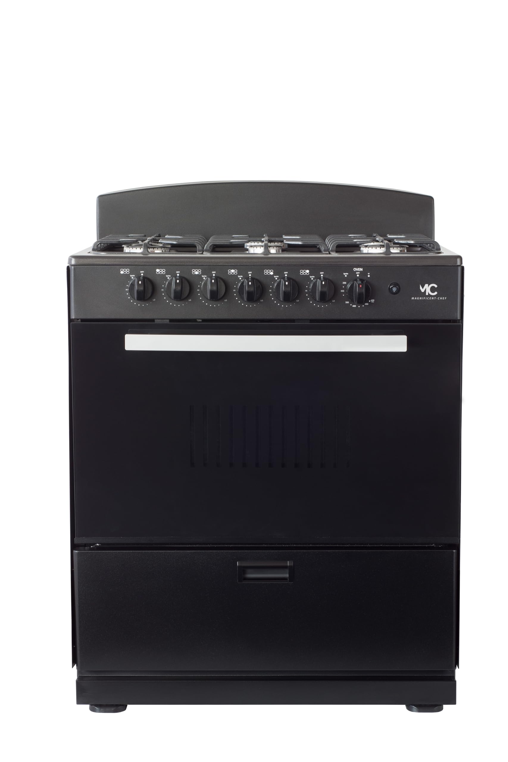 Magnificent Chef 30" Freestanding Gas Range, 4.0 Cu Ft Space Saver Oven, Black |