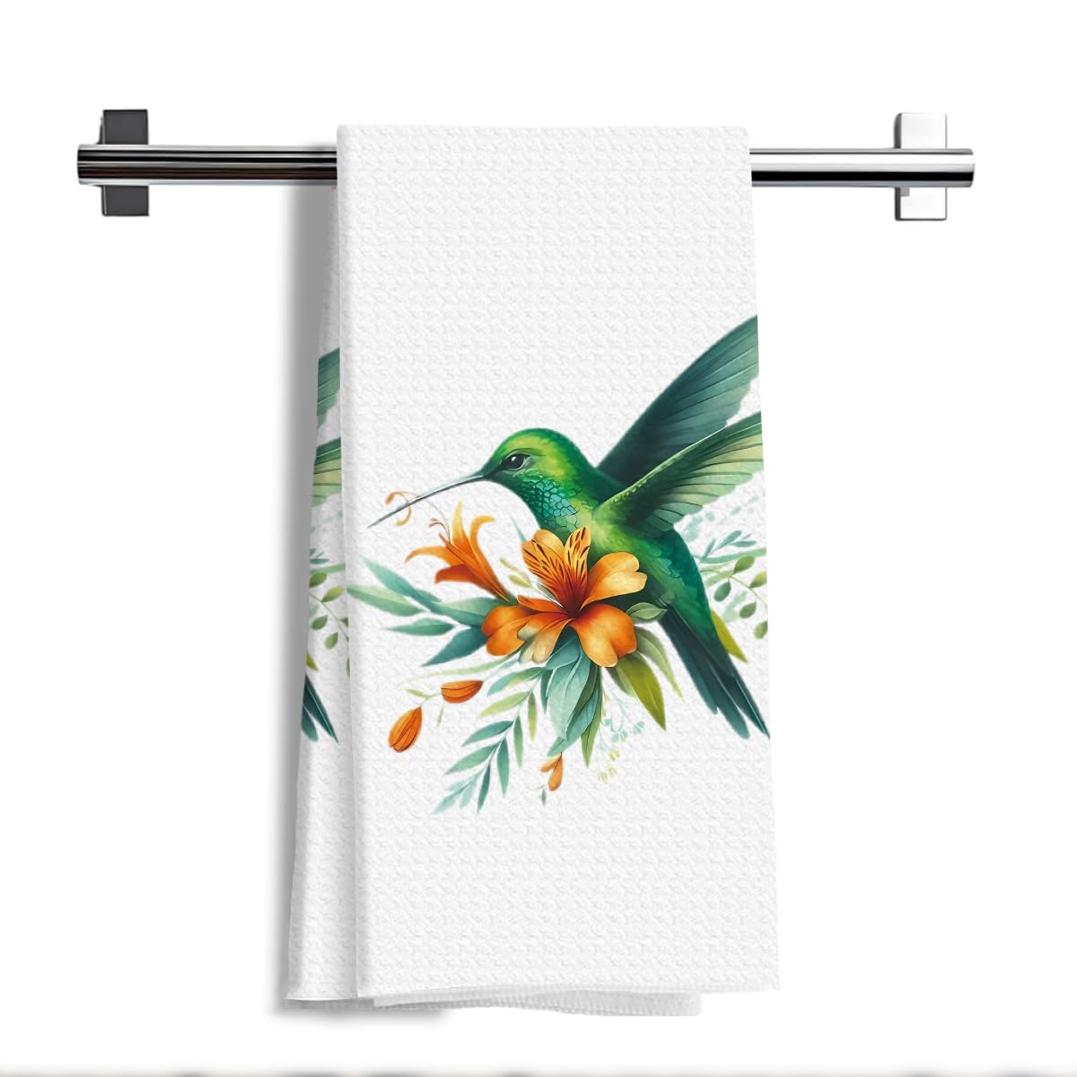Hummingbird Gifts for Women Floral Kitchen Towel Spring Summer Hummingbird Flora