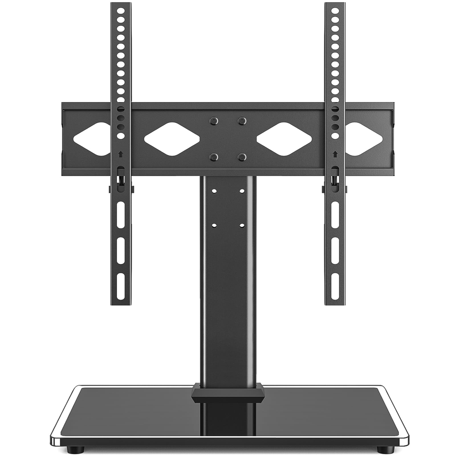Rfiver Universal TV Stand for 27-60 inch TVs, Holds up to 88 Lbs | Tempered Glas
