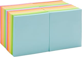 Amazon Basics Square Sticky Notes in a Variety of Colors, 3 x 3-Inch, 24-Pack