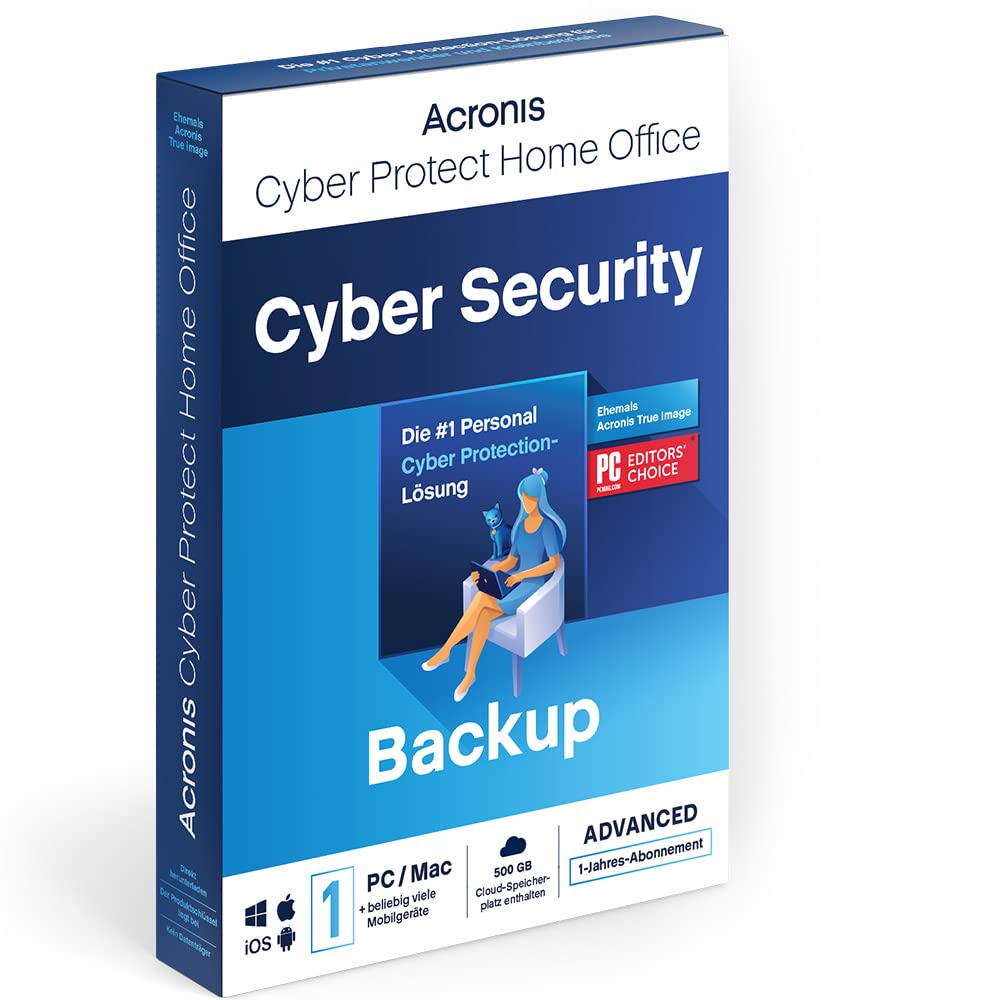 Acronis Cyber Protect Home Office 2023 , Advanced , 500 GB Cloud-Space , 1 PC/Ma