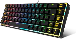KROM Kalista RGB Rainbow Membrane Gaming Keyboard, 62% Format, Gaming Mode, N-19 Anti-Ghosting, Windows | Mac, Spanish Layout, Black