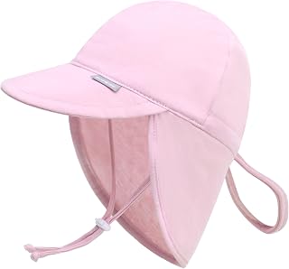 Duoyeree Baby Sun Protection Hat with Neck Flap UPF 50+ Polyester Hat 0-5T