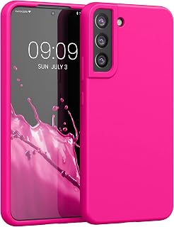 kwmobile Case Compatible with Samsung Galaxy S22 Plus Case – TPU and Silicone Anti-Shock Case – Suitable for Wireless Charging – Neon Pink