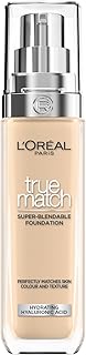 L'Oréal Paris True Match Foundation, SPF16, Shade 2N Vanilla 30ml | Skincare Infused with Hyaluronic Acid, For All Skin Tones, Full Coverage Hydrating Liquid Foundation