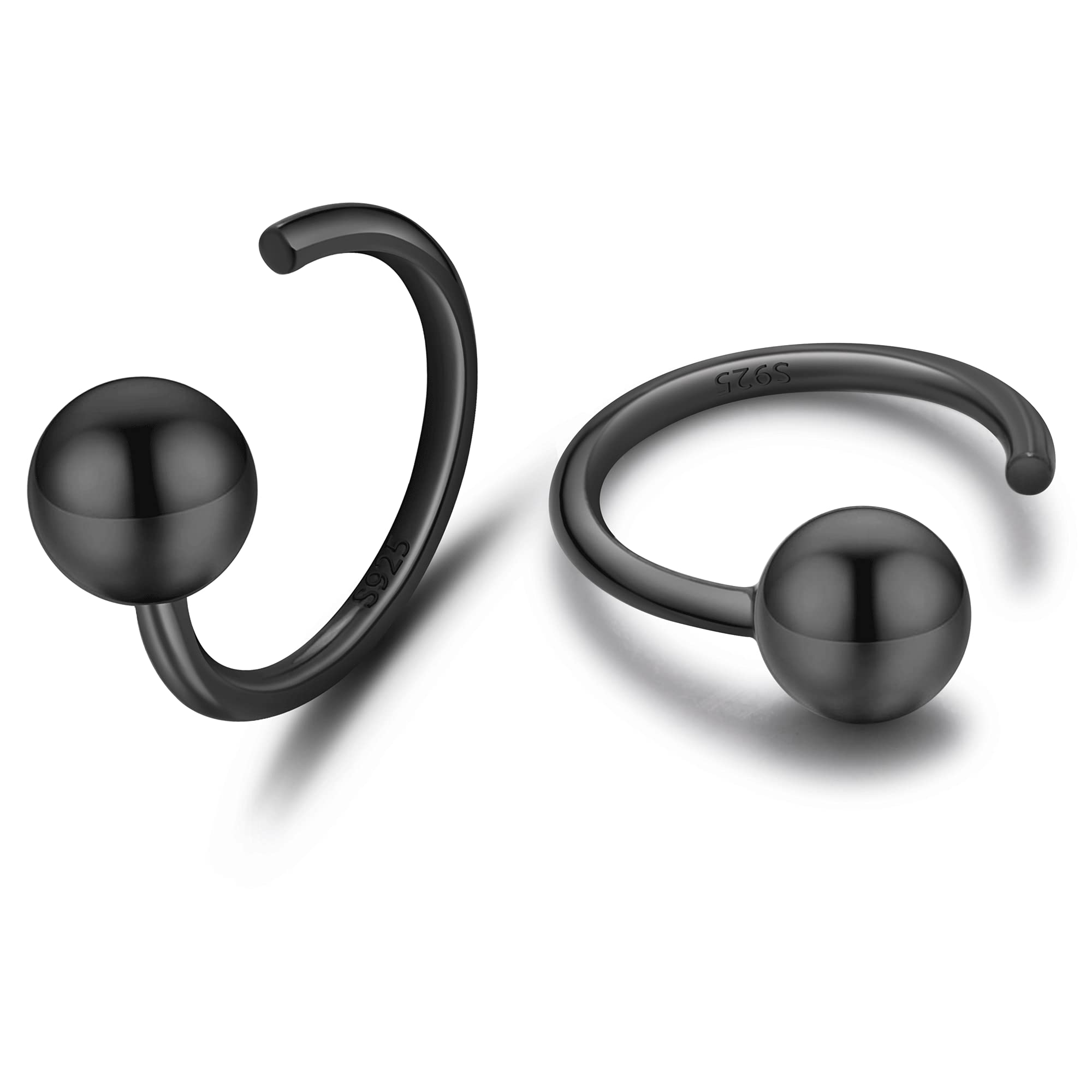 CHIC & ARTSY Huggie Earrings for Women 925 Sterling Silver Half Hoop Earrings - 