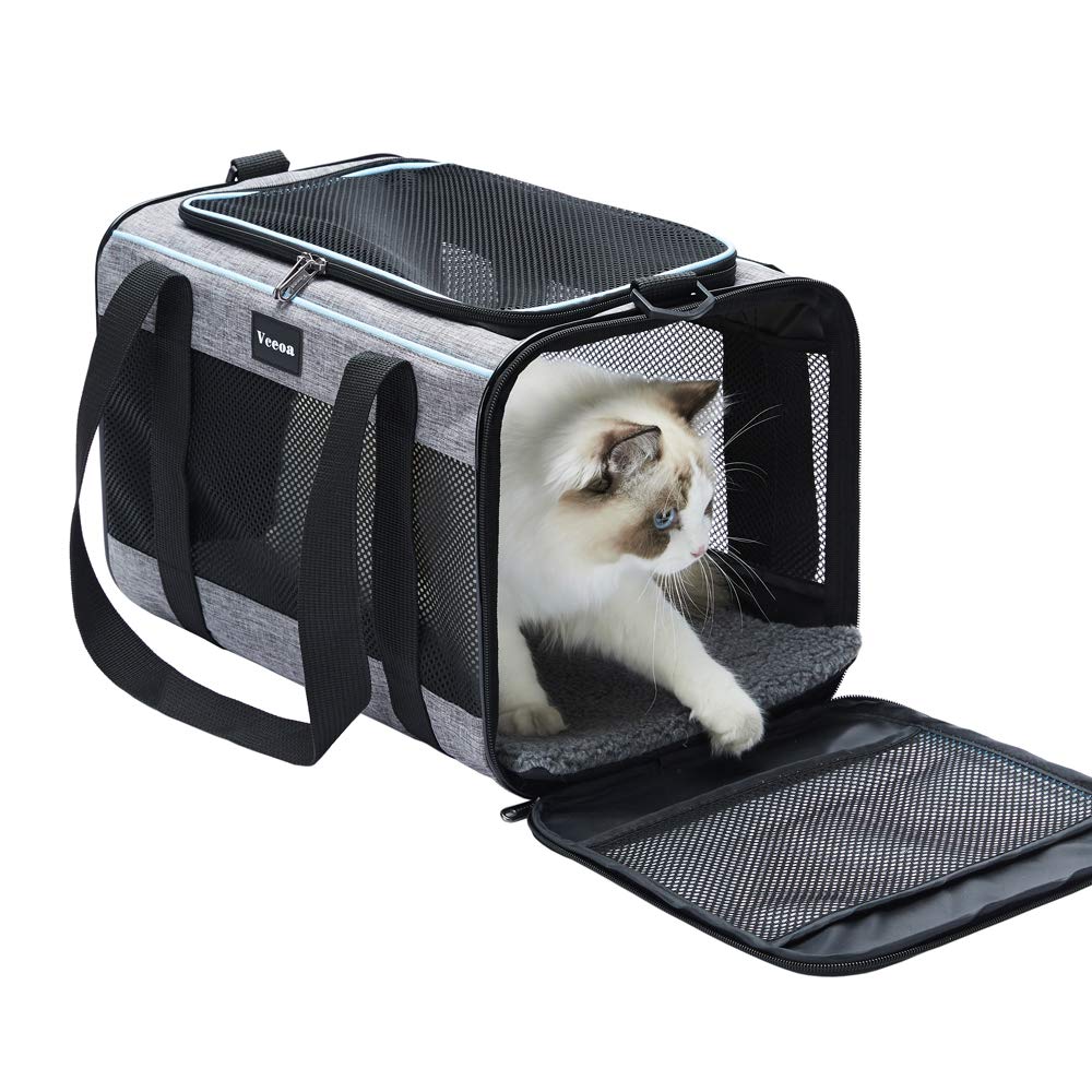 Vceoa 17.5"x11"x11" Pet Carrier for Cats | Toy of Fabric Pet Home