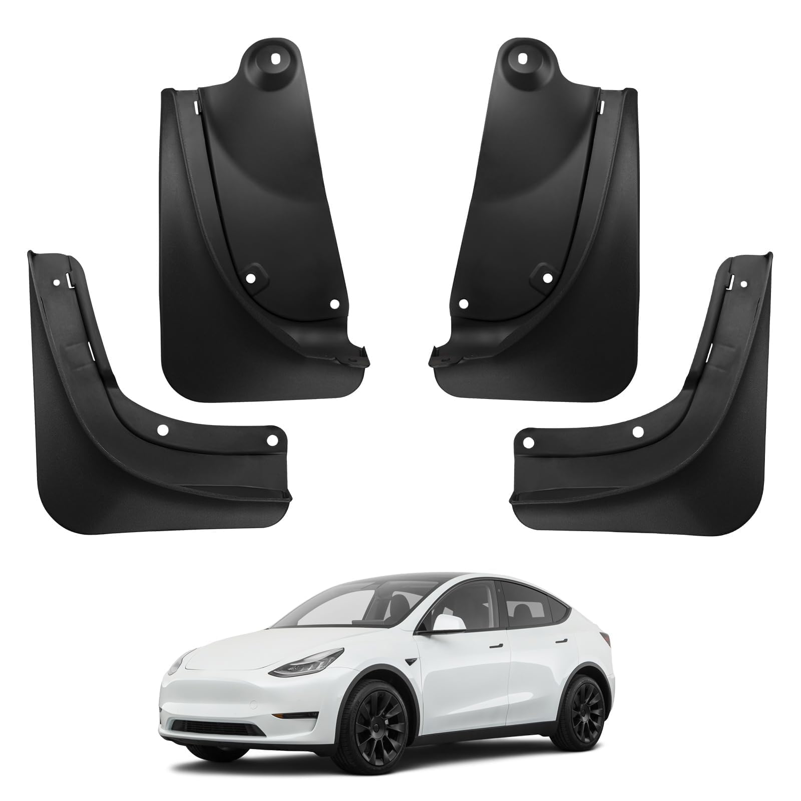 BASENOR Mud Flaps for 2024-2020 Tesla Model Y Splash Guards No Drilling | No Tap