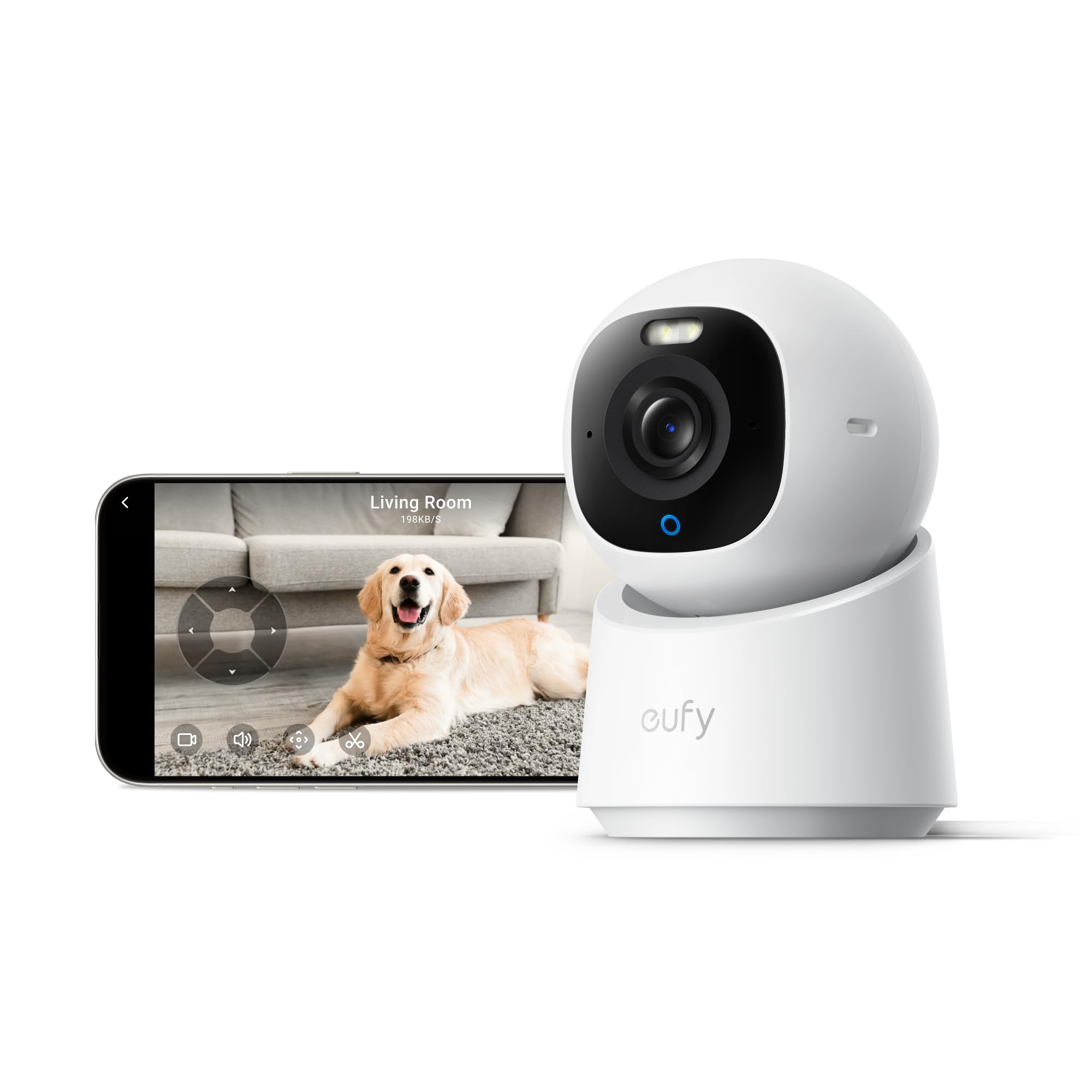 eufy Security 4K Indoor Camera E30, No Subscription, Work as Pet Camera | Nanny/
