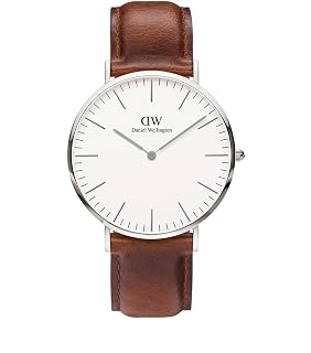 Daniel Wellington Classic St Mawes Brown Silver Watch 40mm Leather Men