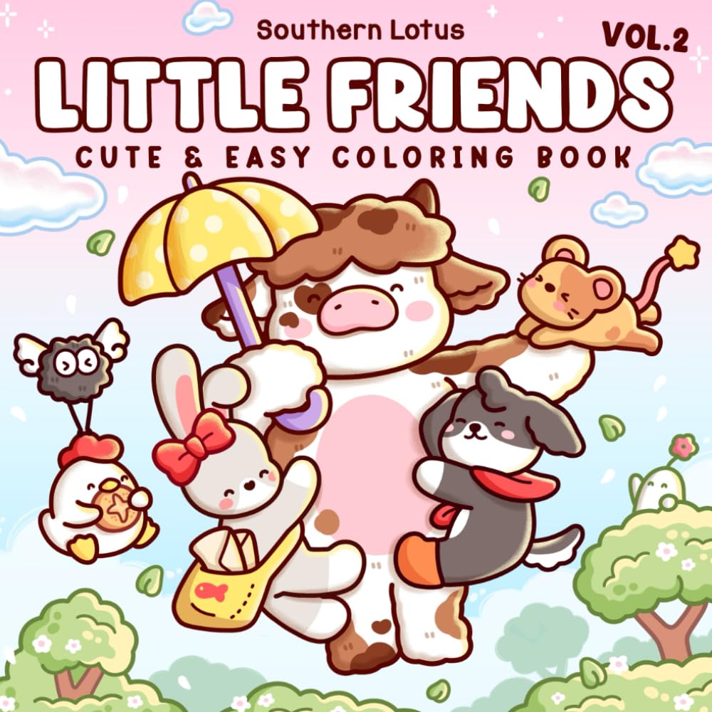 Little Friends: Vol. 2 Coloring Book for Adults and Teens Featuring Fuzzy Animal