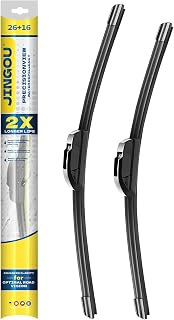 JINGOU 26" + 16" Front Windshield Wiper Blades Compatible with 2009-2018 Toyota Corolla/2013-2021 Toyota RAV4 OEM QUALITY Premium All-Season Automotive Replacement Wipers (Pack of 2)