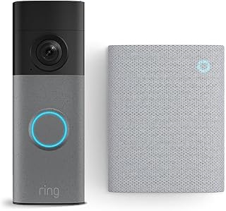 Ring Battery Video Doorbell (Latest Gen) + Chime (3rd Gen) | Video Doorbell Camera with Retinal 2K, Optimised Zoom (up to 6x) | Built-in Battery | 30 Day Ring Subscription Free Period