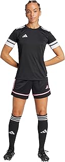 adidas Women's Squadra 25 Shorts, Black/Black/Easy Pink
