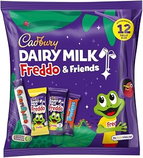 Cadbury Dairy Milk Freddo & Friends Treatsize Bars,191 g (Pack of 1) | Fun-Sized Chocolate Bars, For Halloween & Christmas, Family-Friendly Multipack, Individually Wrapped for Sharing