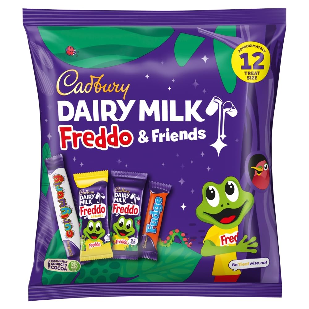 Cadbury Dairy Milk Freddo & Friends Treatsize Bars,191 g (Pack of 1) | Fun-Sized