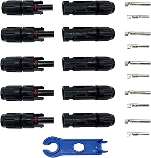 Solar Panel Connector, 5 Pairs of Solar Plugs/Female Connector for Solar Panel Systems Solar Panel Adaptor