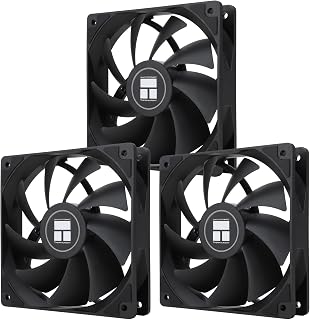 Thermalright TL-C12C CPU Fan 120mm Case Cooler, 4pin PWM Silent Computer Cooling with S-FDB Bearing Included, up to 1550RPM cooling fan（3 quantities）