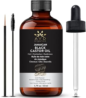 AVD Organics Jamaican Black Castor Oil 50ml | 100% Pure & Natural | Multi-Purpose Oil for Hair, DIY Blends & Personal Use.