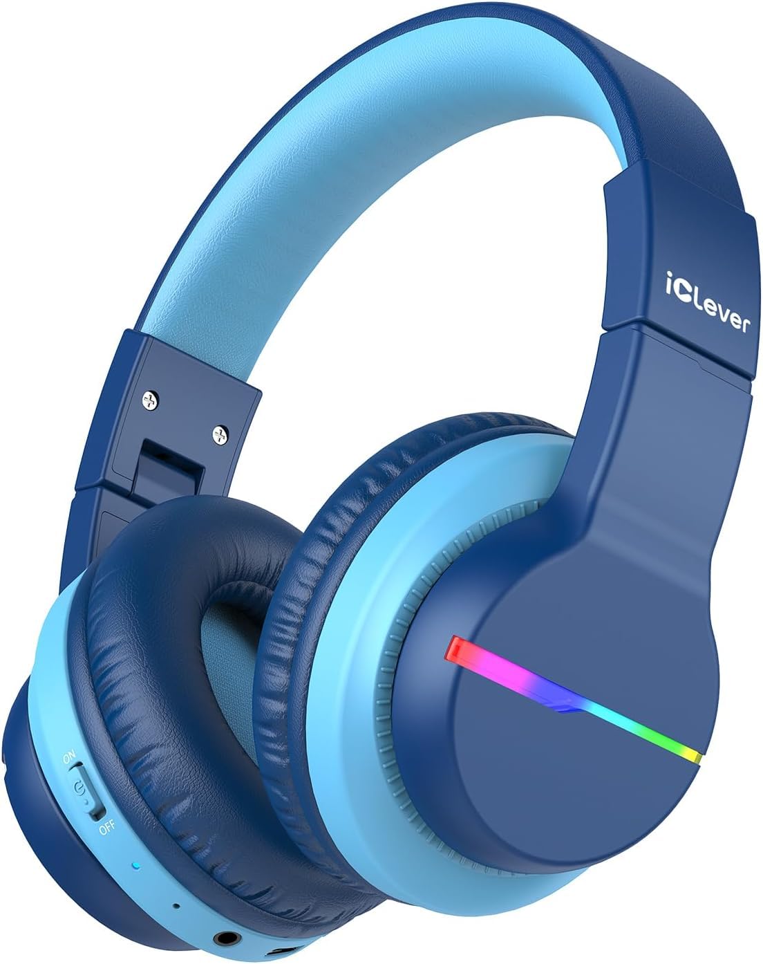 iClever Bluetooth Kids Headphones, BTH12 Colorful LED Lights Kids Wireless Headp