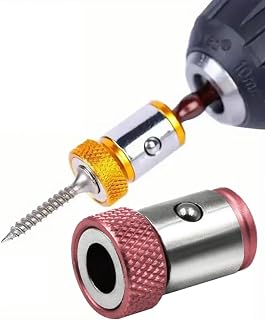Magnetic Drill Holder Alloy Ring Magnetic Anti-Corrosion Quick Change Drill Adapter for Home Workshop Electronics DIY Projects, Red