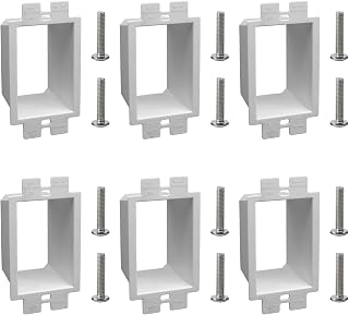 XGGYA 1-Gang BE1 Non-Metallic Electrical Power Outlet Box Extender, 6 Pack | ETL Listed;Fire Rated for 2 Hours; 6-Pack; Electrical Box Extender for Power Switch Receptacles Accessories.