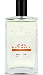 Cremo Cologne For Men - Spice & Black Vanilla Mens Cologne Spray, An Explosion of Vibrant Spices, Dark Woods and Black Vanilla, Multi-Layered Signature Men's Fragrances, 3.4 Fl Oz