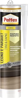 Pattex Sigillante Acrilico Legno&Parquet, Silicone per Legno, Ottimo per Sigillatura di Legno, Parquet, Armadi, Infissi, Zoccolini, Verniciabile, Colore Ciliegio, Cartuccia da 280 ml