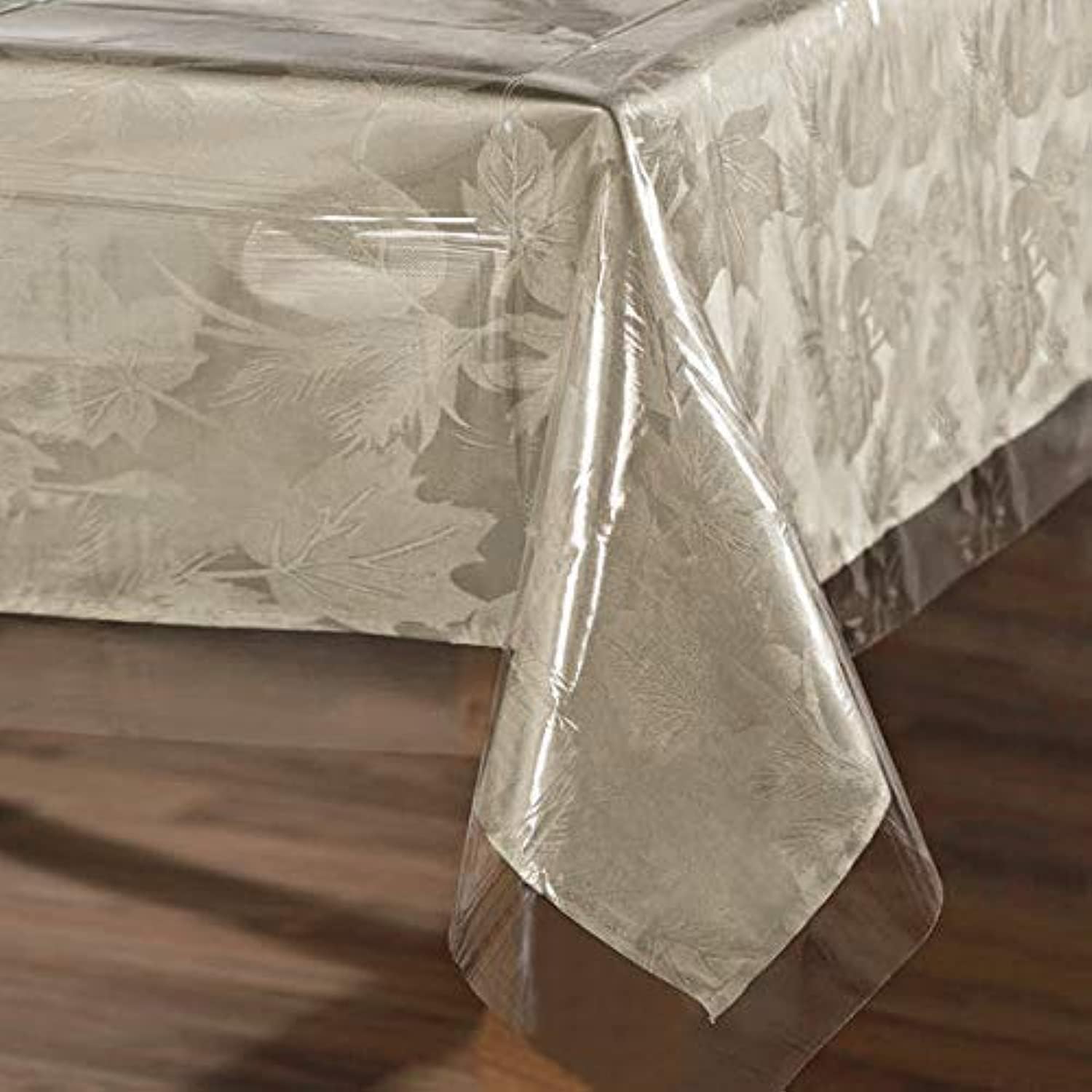 sancua Clear Plastic Table Cover Protector Waterproof Tablecloth 54x78 Inch | Vi