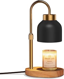 seenlast Candle Warmer Lamp with Dimmer Adjustable Height,Vintage Home Decor for Scented Jar with 2 Bulbs,2/4/8H Timer