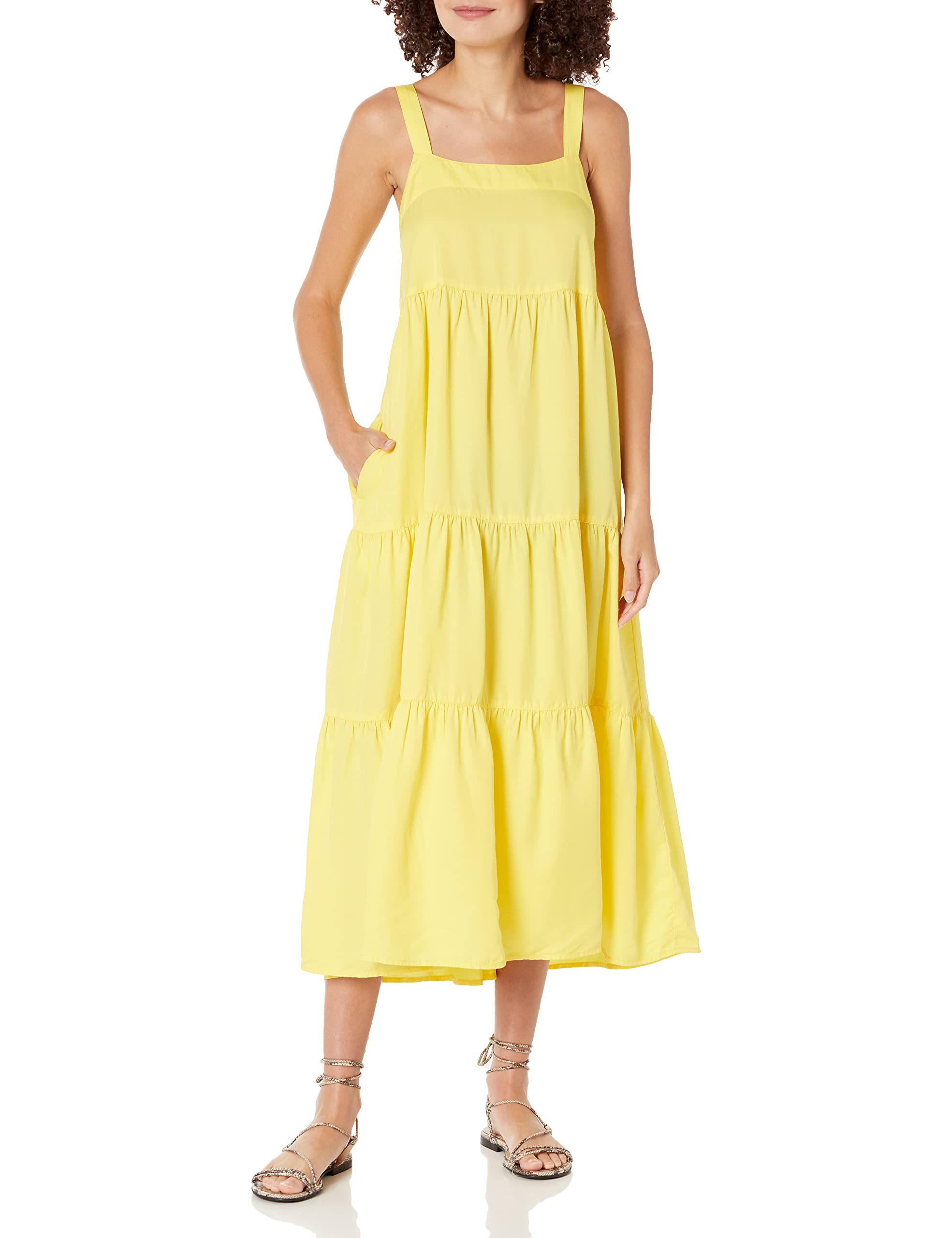 Amazon Brand - Women's Brit Tiered Ankle Maxi Tent Dress by The Drop